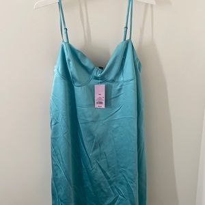 Wild Fable aqua silk dress
